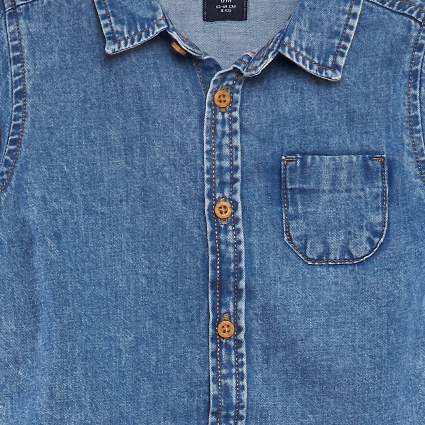 Chemise en denim Bleu