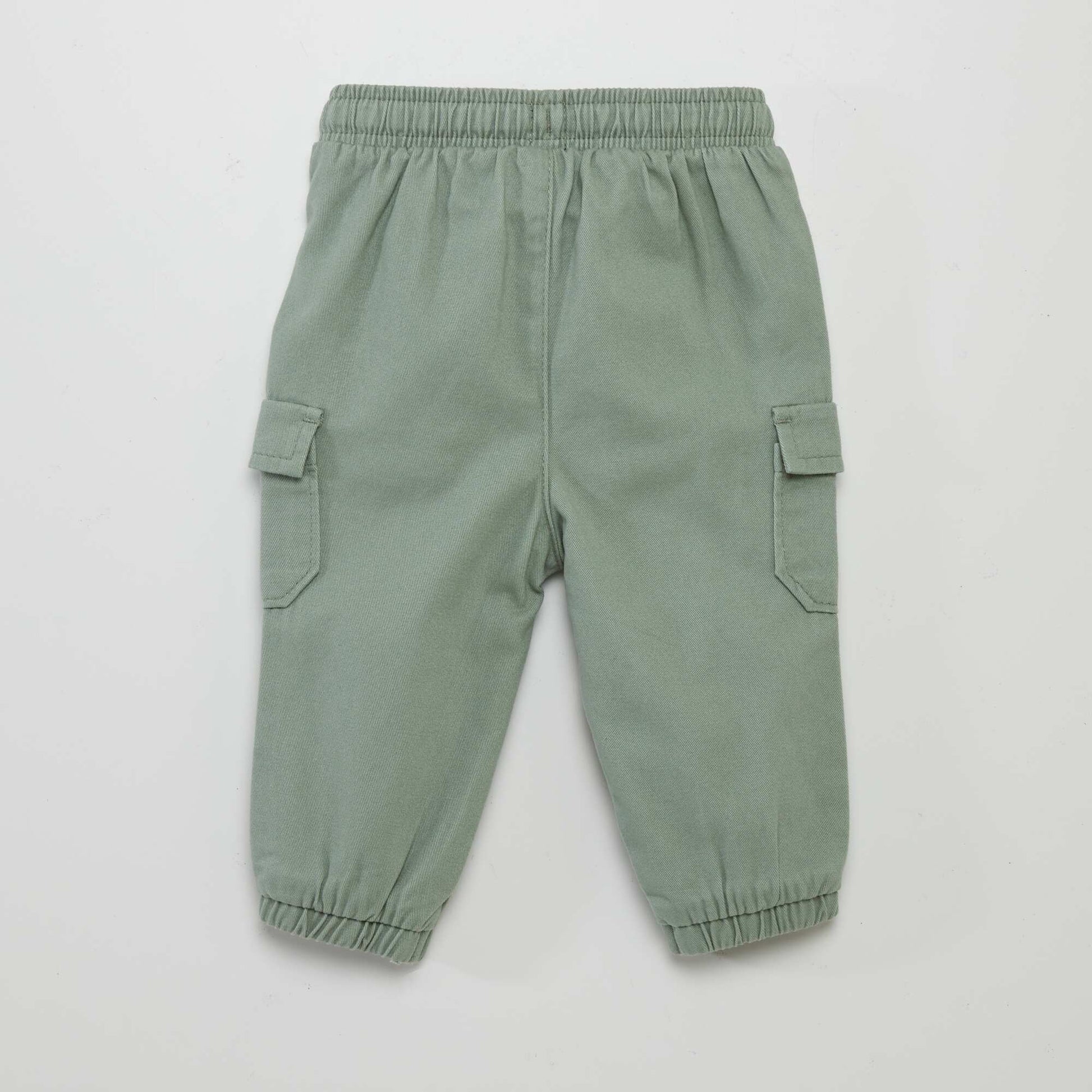 Pantalon jogger avec poches rabat Vert