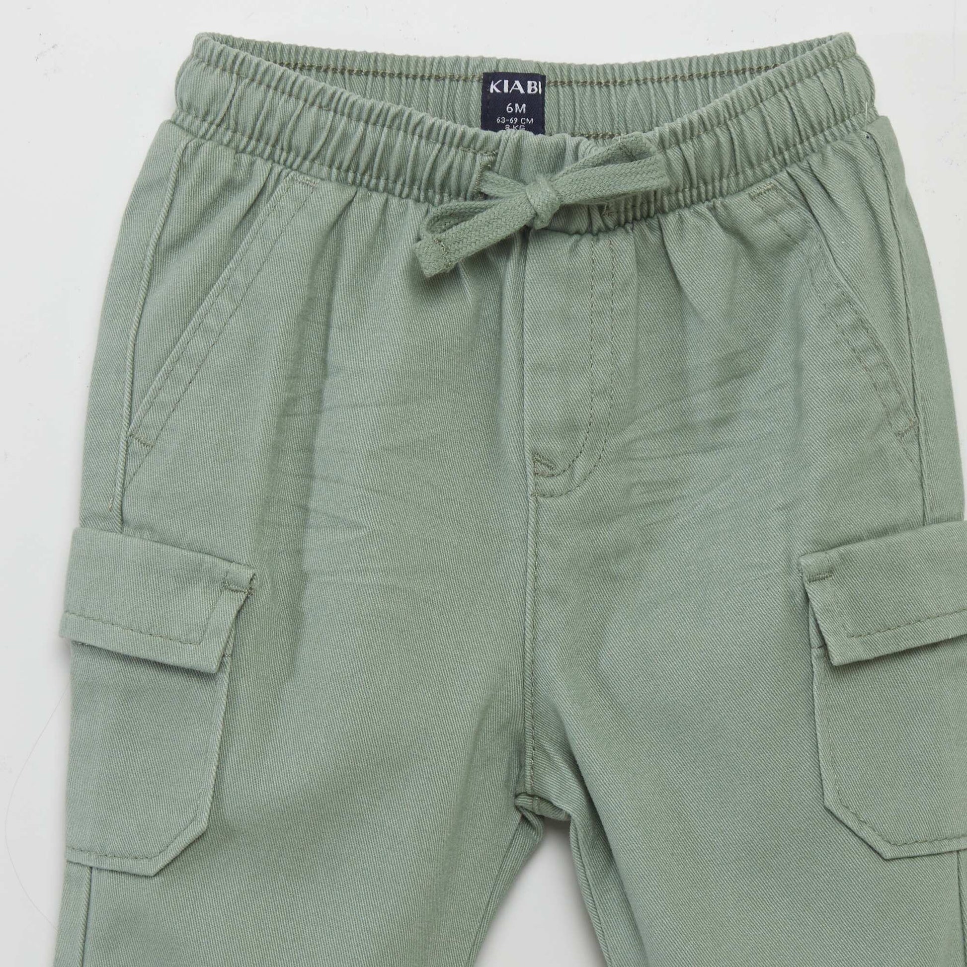 Pantalon jogger avec poches rabat Vert