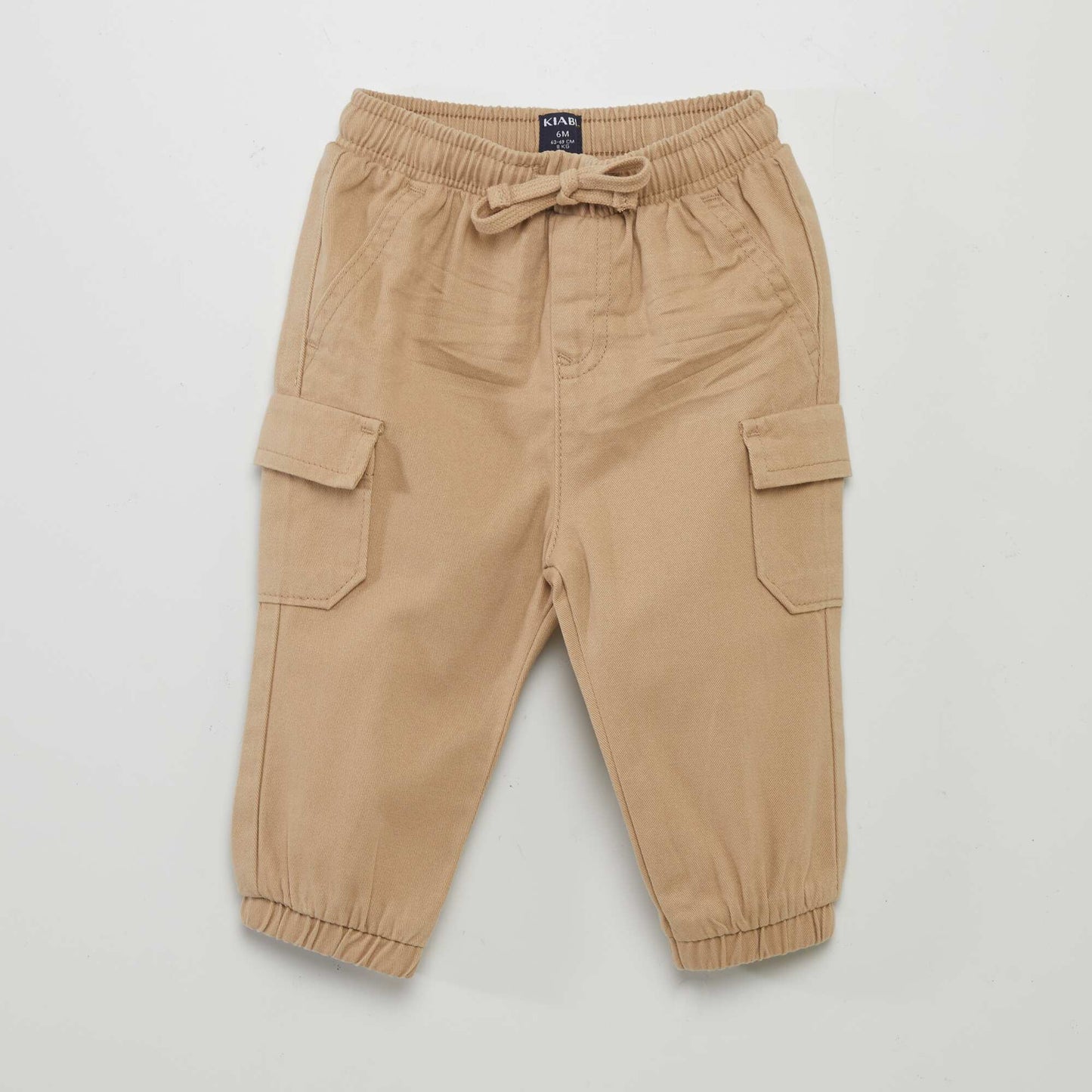 Pantalon jogger avec poches   rabat Beige