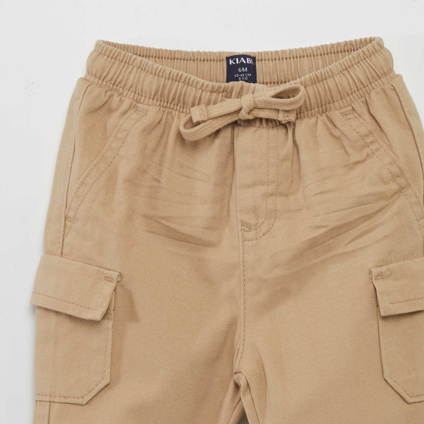 Pantalon jogger avec poches   rabat Beige