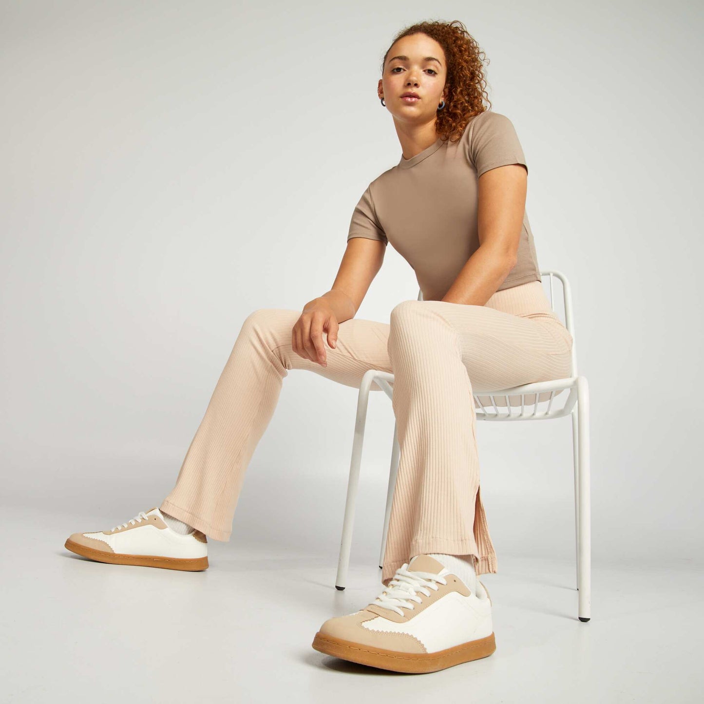 Legging long coupe flair Beige