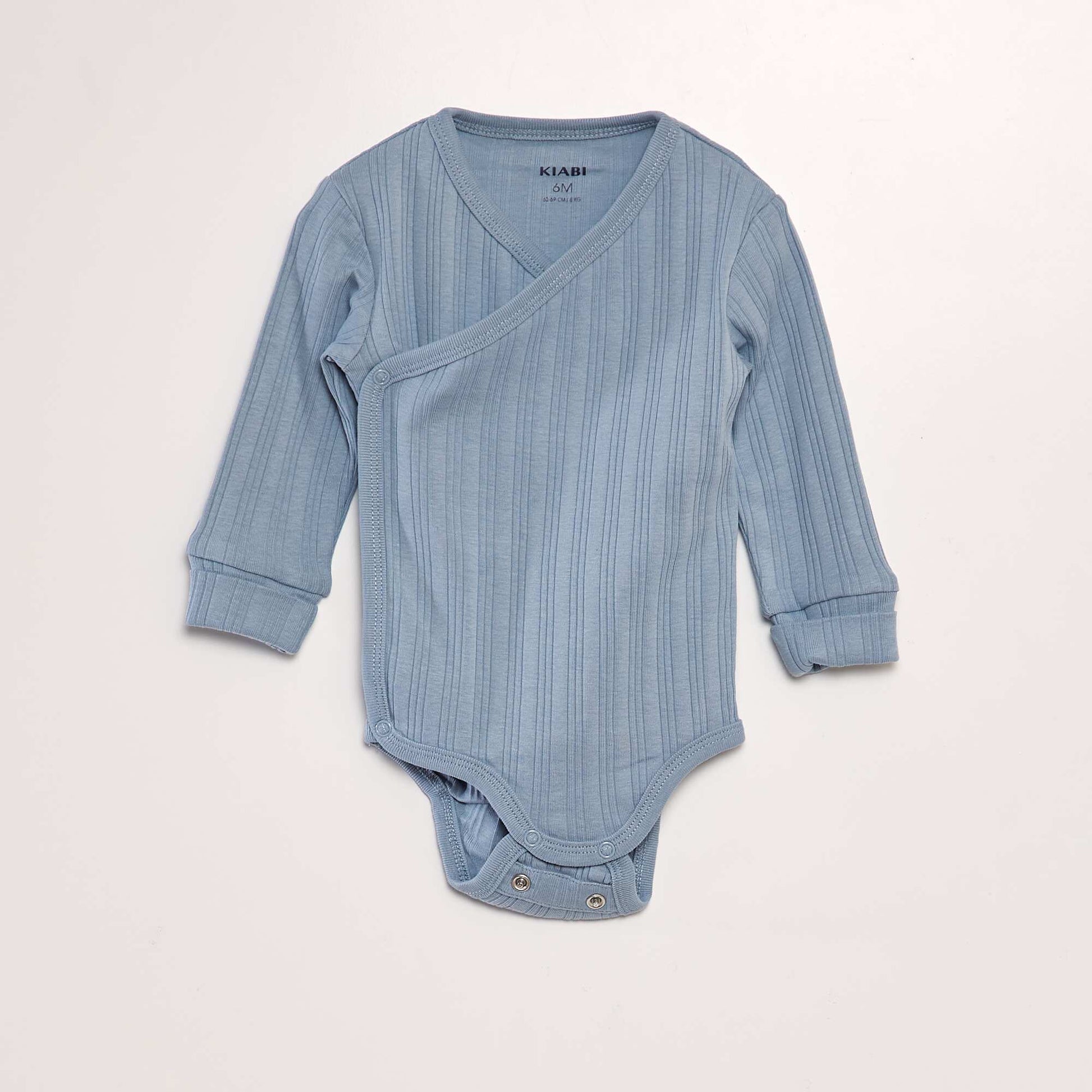 Lot de 3 bodies volutif Bleu/beige