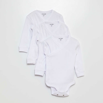 Lot de 3 bodies évolutif BLANC
