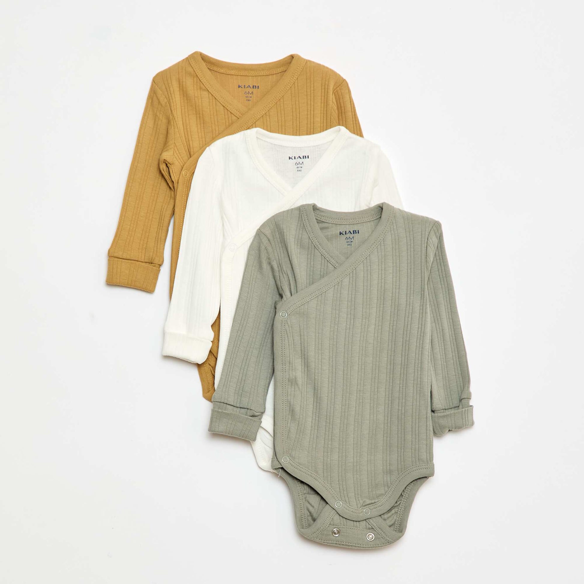 Lot de 3 bodies évolutif VERT