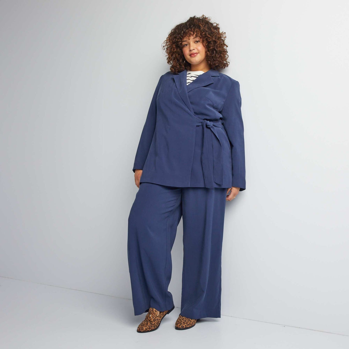 Pantalon tailleur droit Bleu