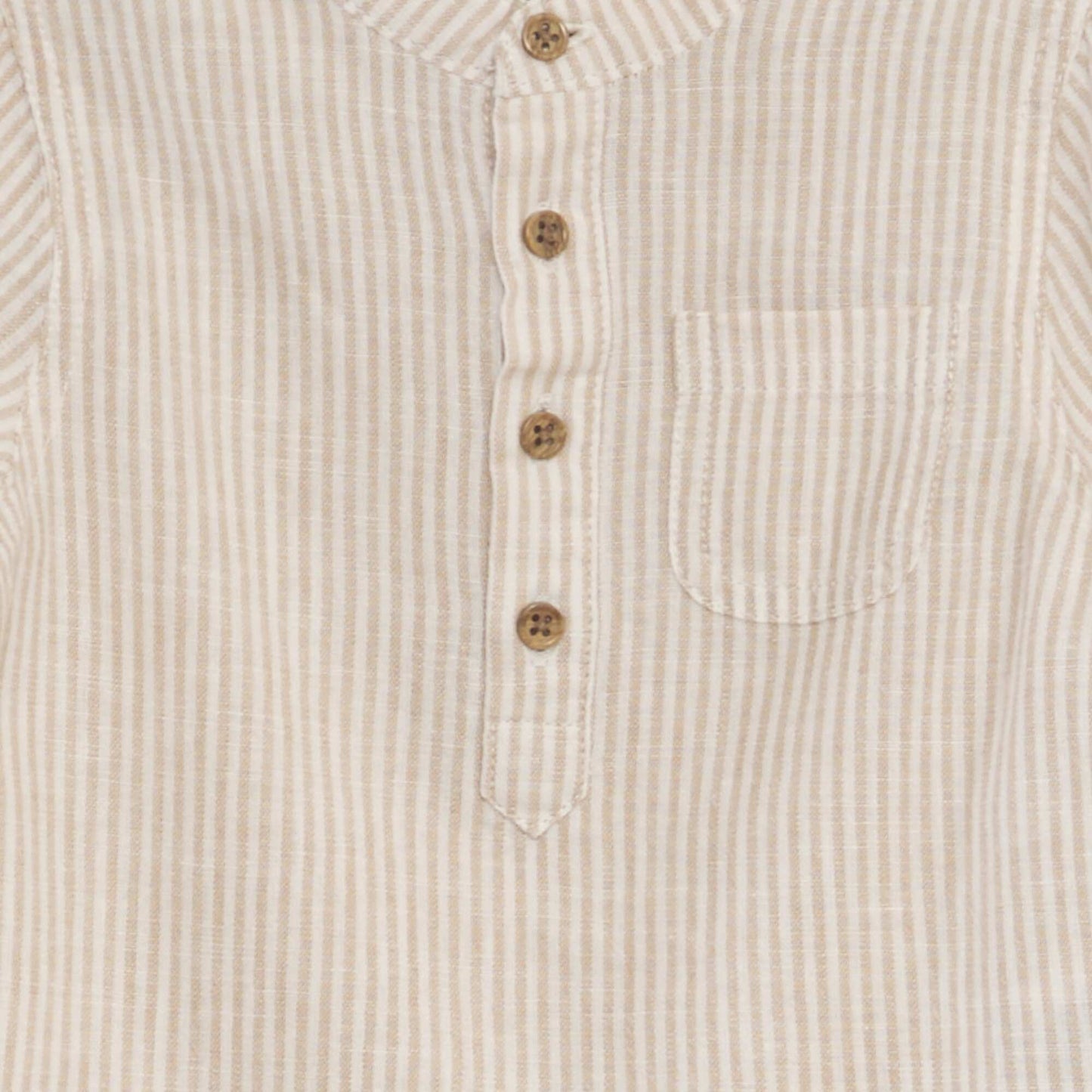 Chemise ray e en lin m lang  Beige ray