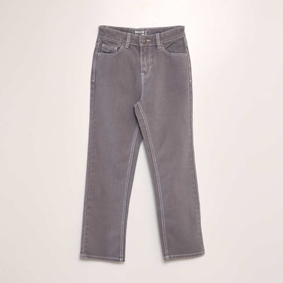 Jean droit uni GRIS