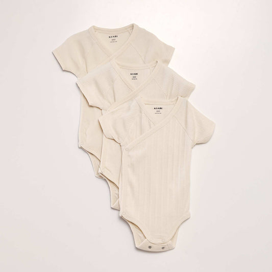 Lot de 3 bodies c tel s Beige