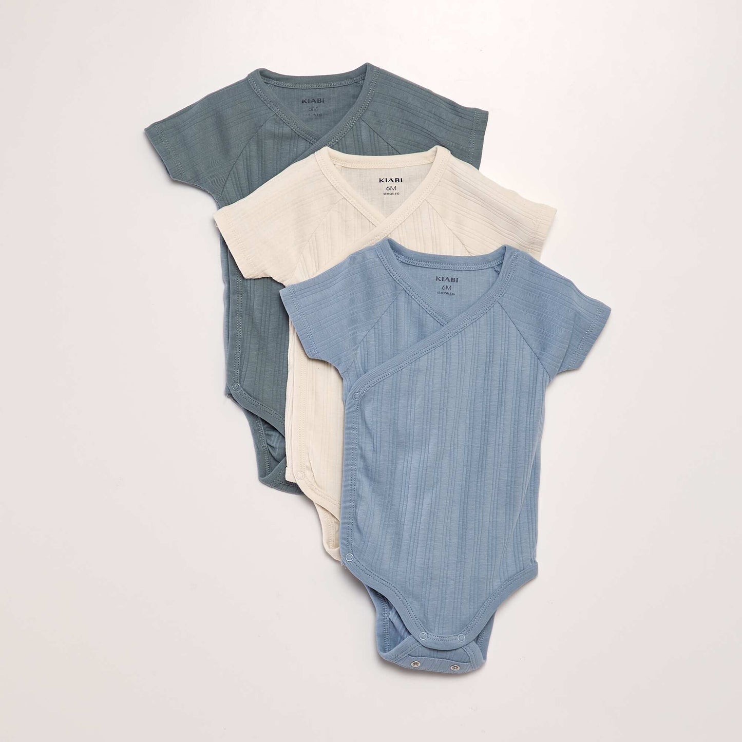 Lot de 3 bodies c tel s Bleu