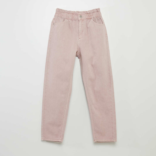 Pantalon twill volant e la ceinture Violet