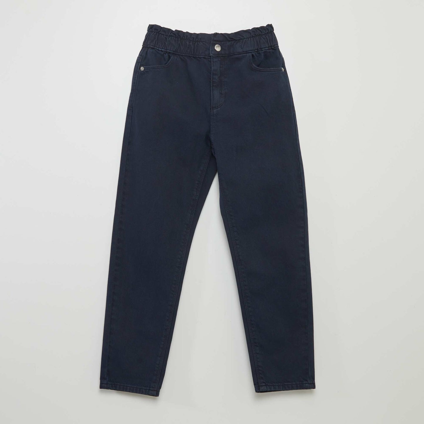 Pantalon twill volant e la ceinture Marine