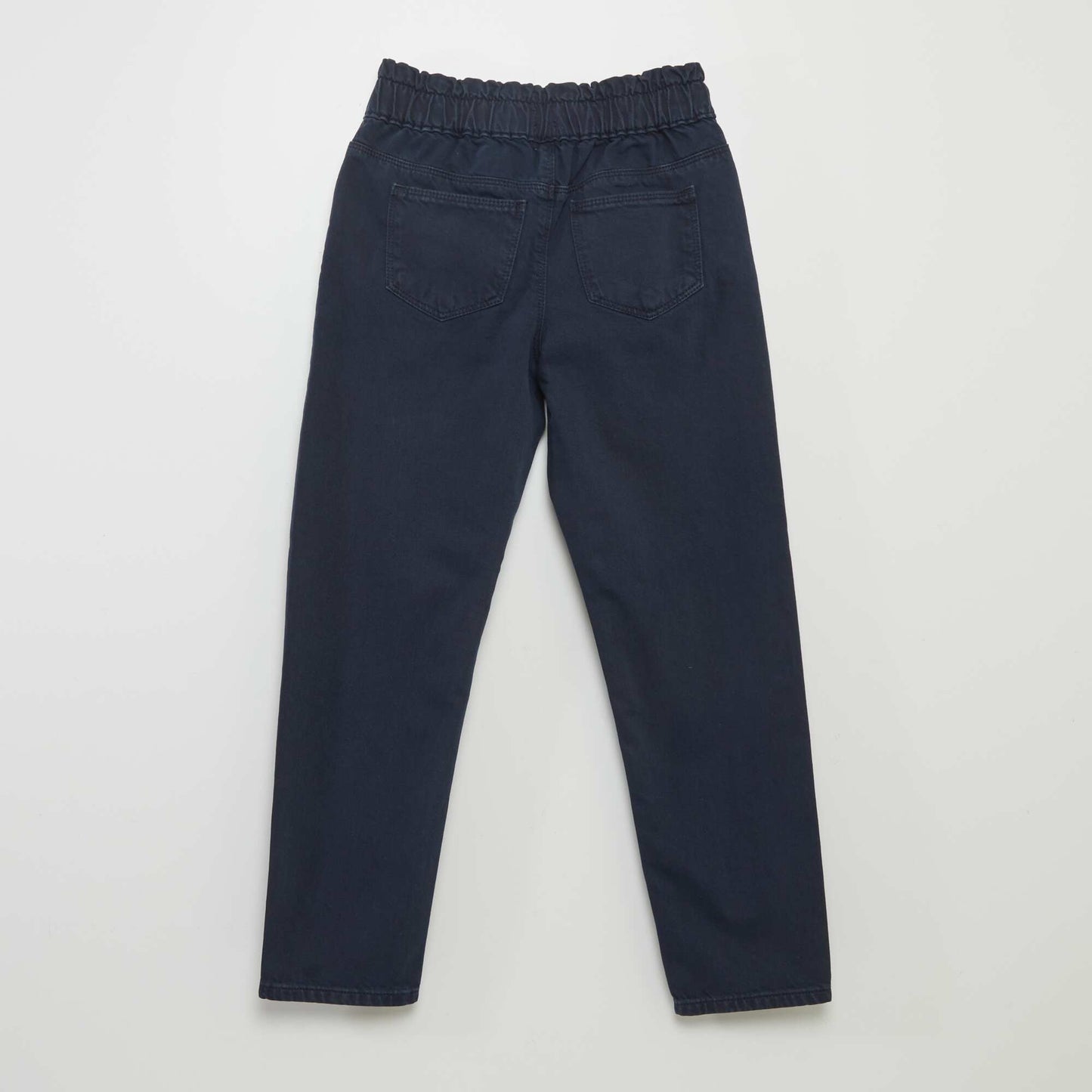 Pantalon twill volant e la ceinture Marine