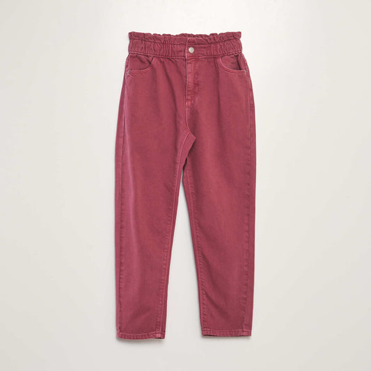 Pantalon twill volant e la ceinture VIOLET