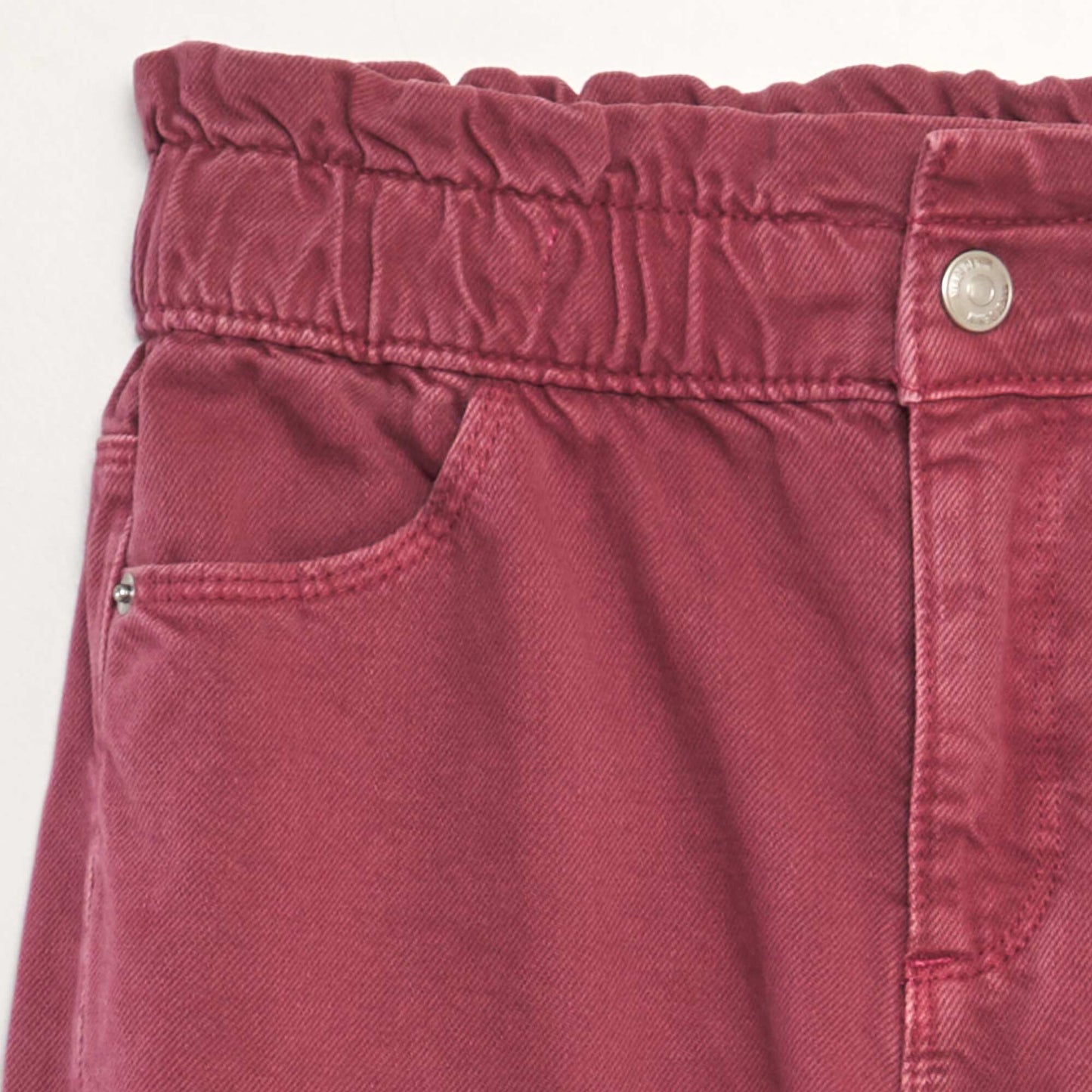 Pantalon twill volantée à la ceinture VIOLET