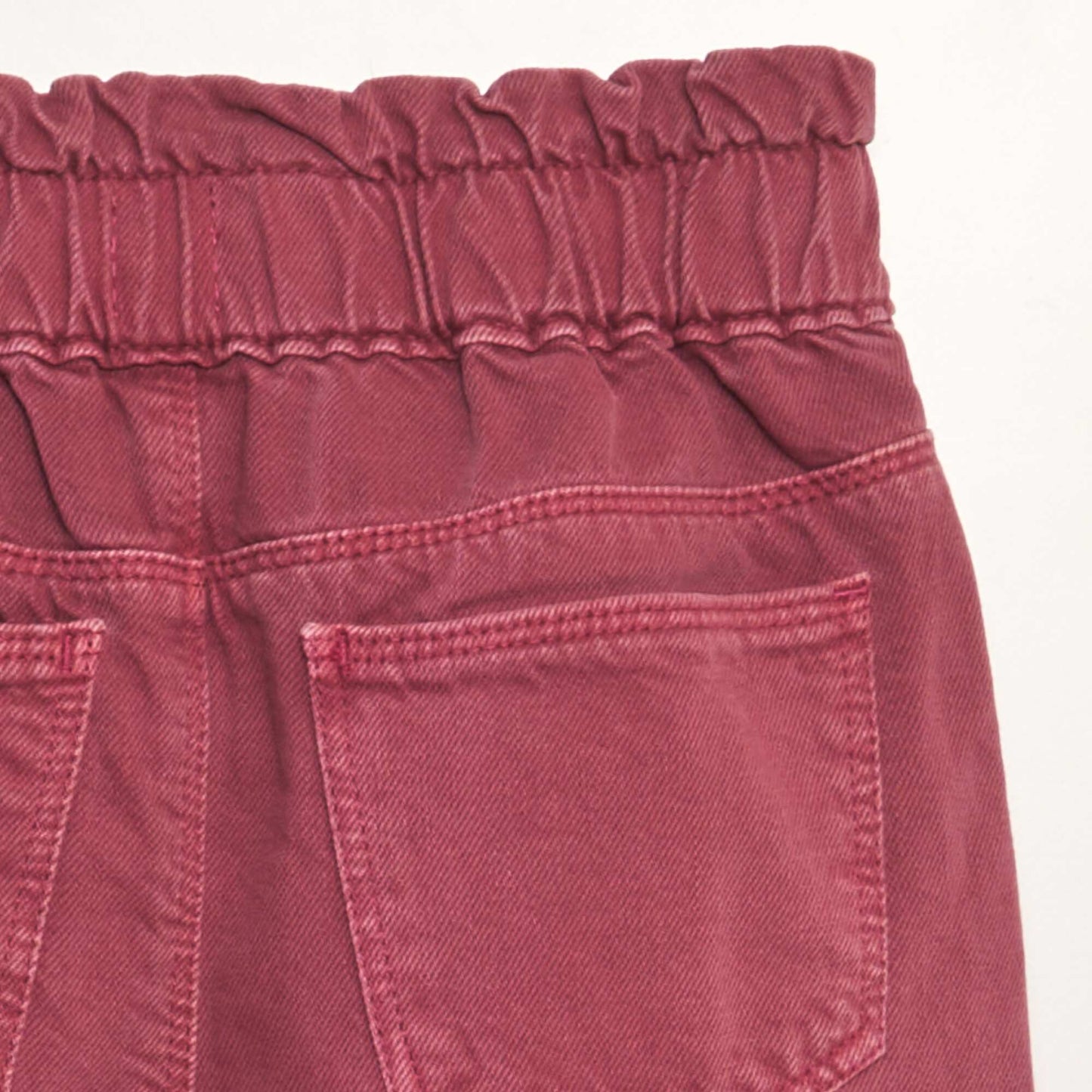 Pantalon twill volantée à la ceinture VIOLET