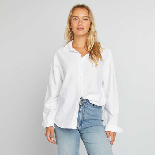 Chemise oversize oxford blanc