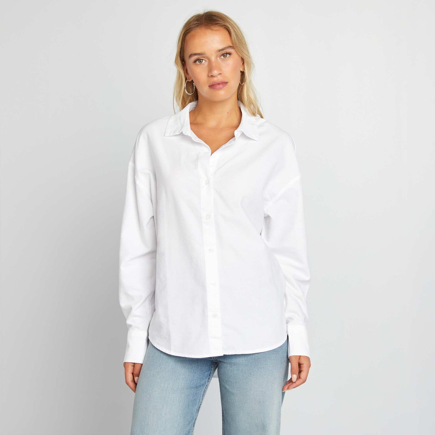 Chemise oversize oxford blanc