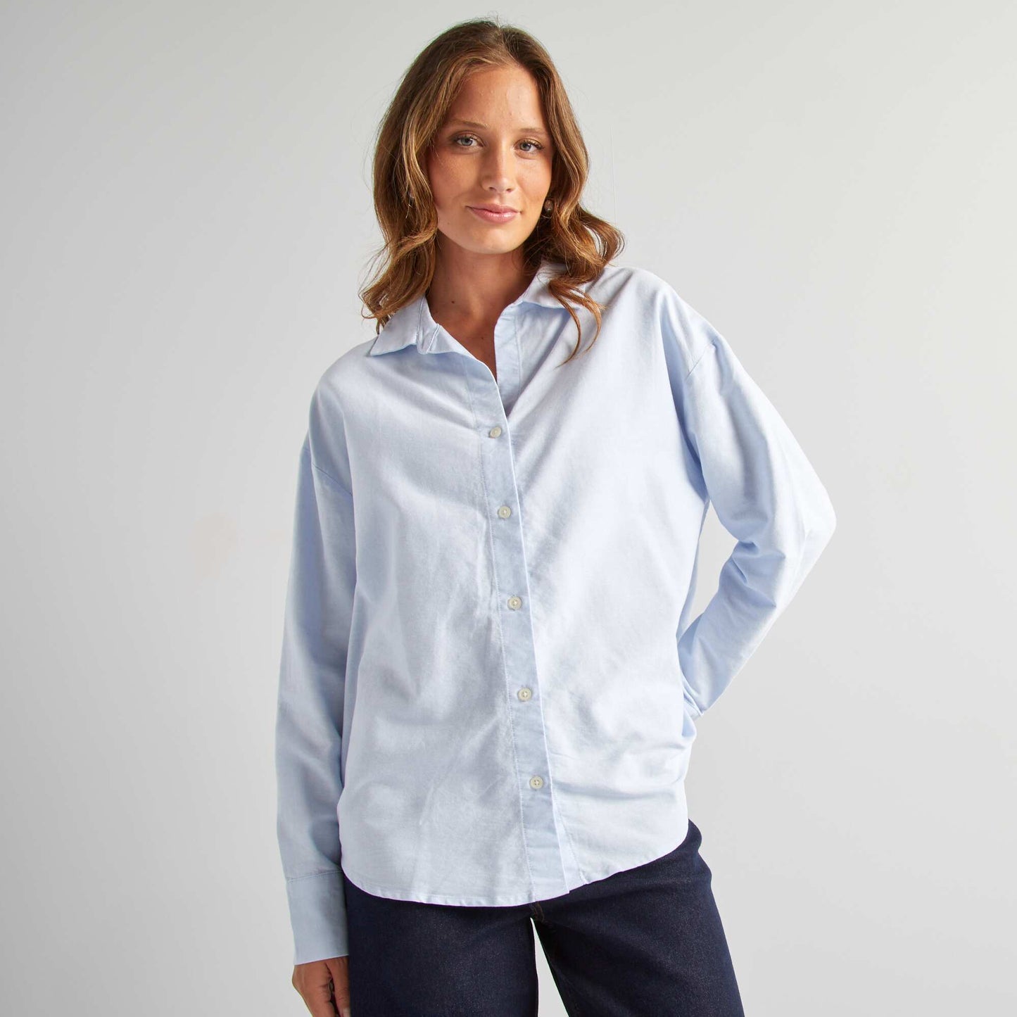 Chemise oversize oxford Bleu ciel