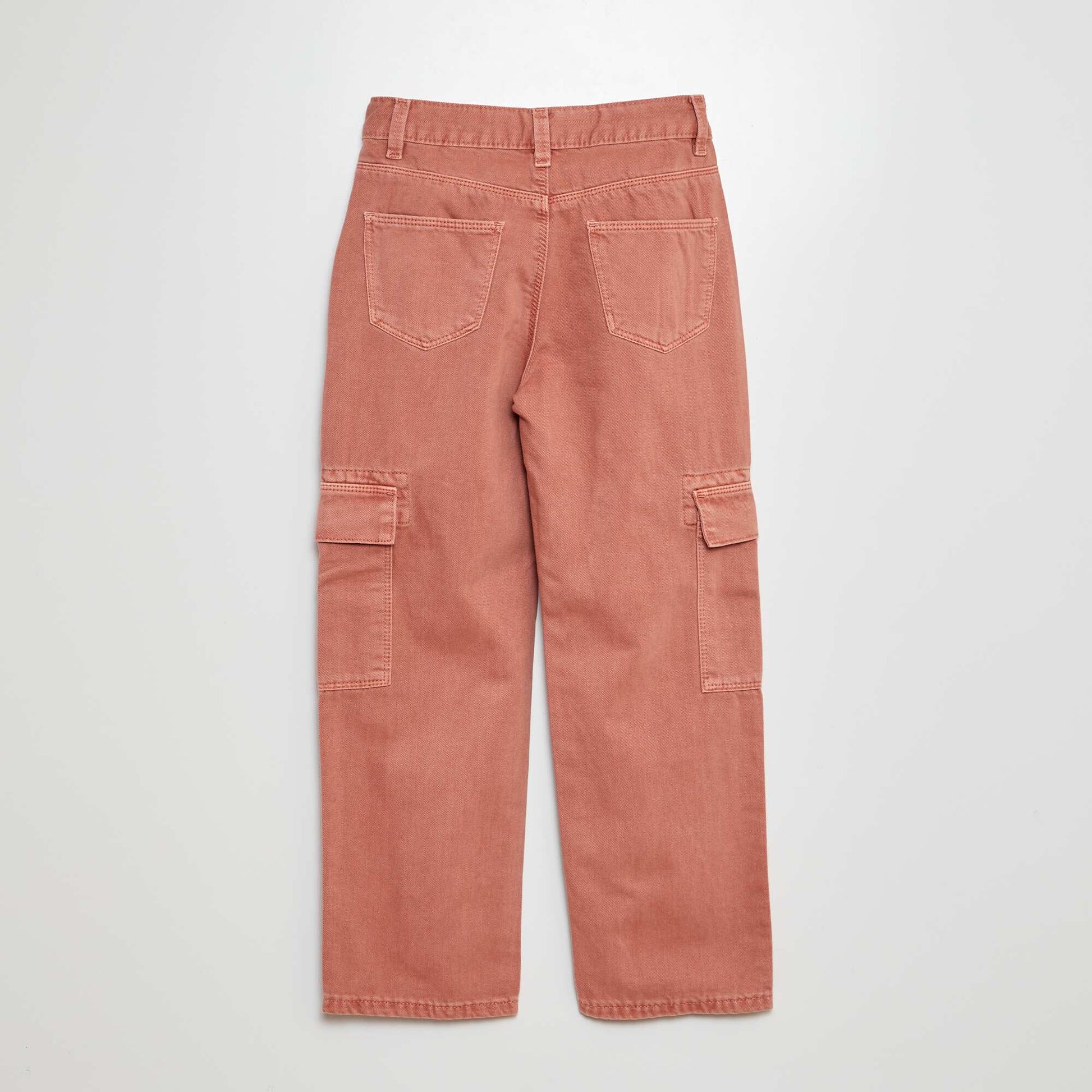 Pantalon denim multipoches Rose