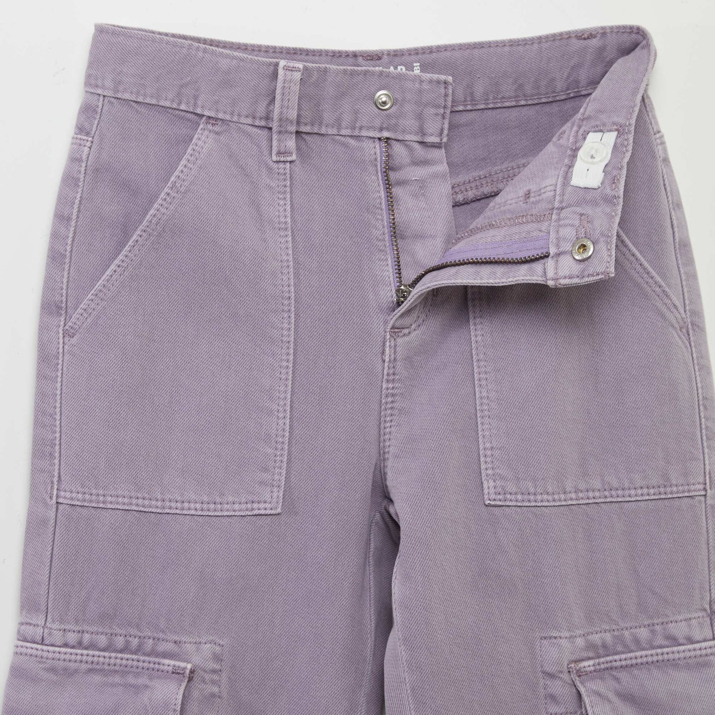 Pantalon denim multipoches Violet