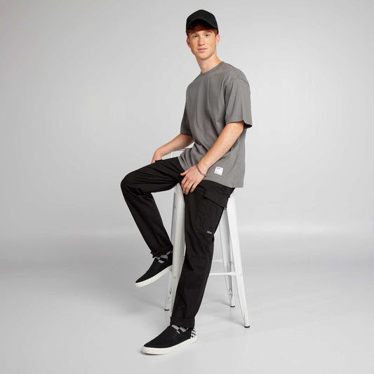 Jogpant avec poches rabat noir