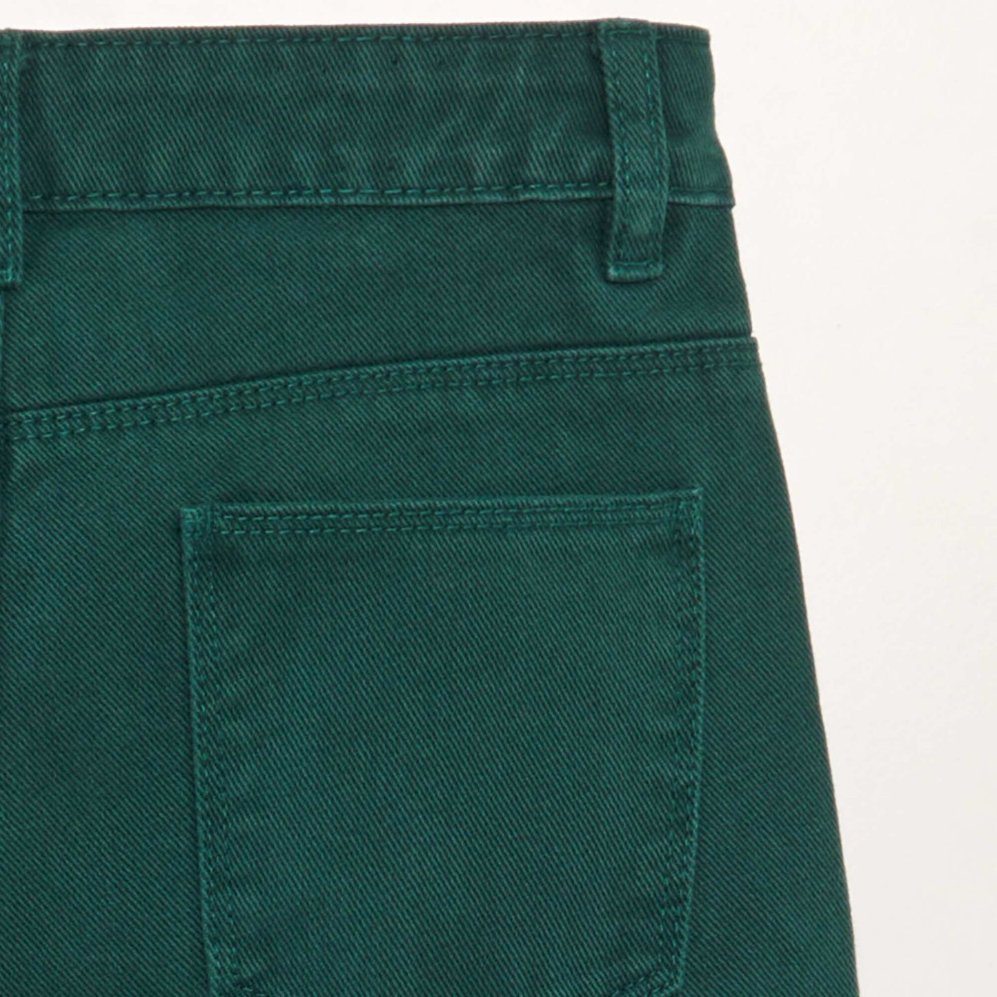 Jean wide leg taille haute Vert