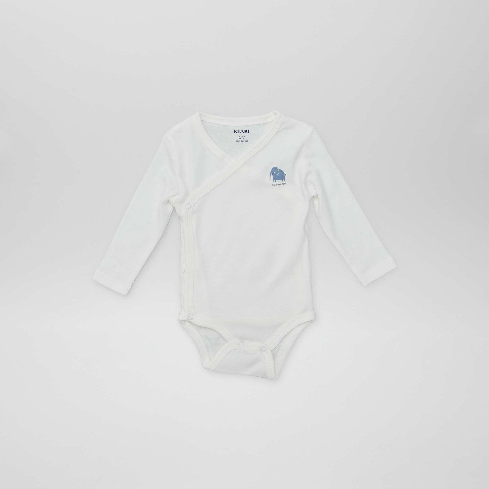 7 bodies à forme croisée + pochon de rangement BLANC