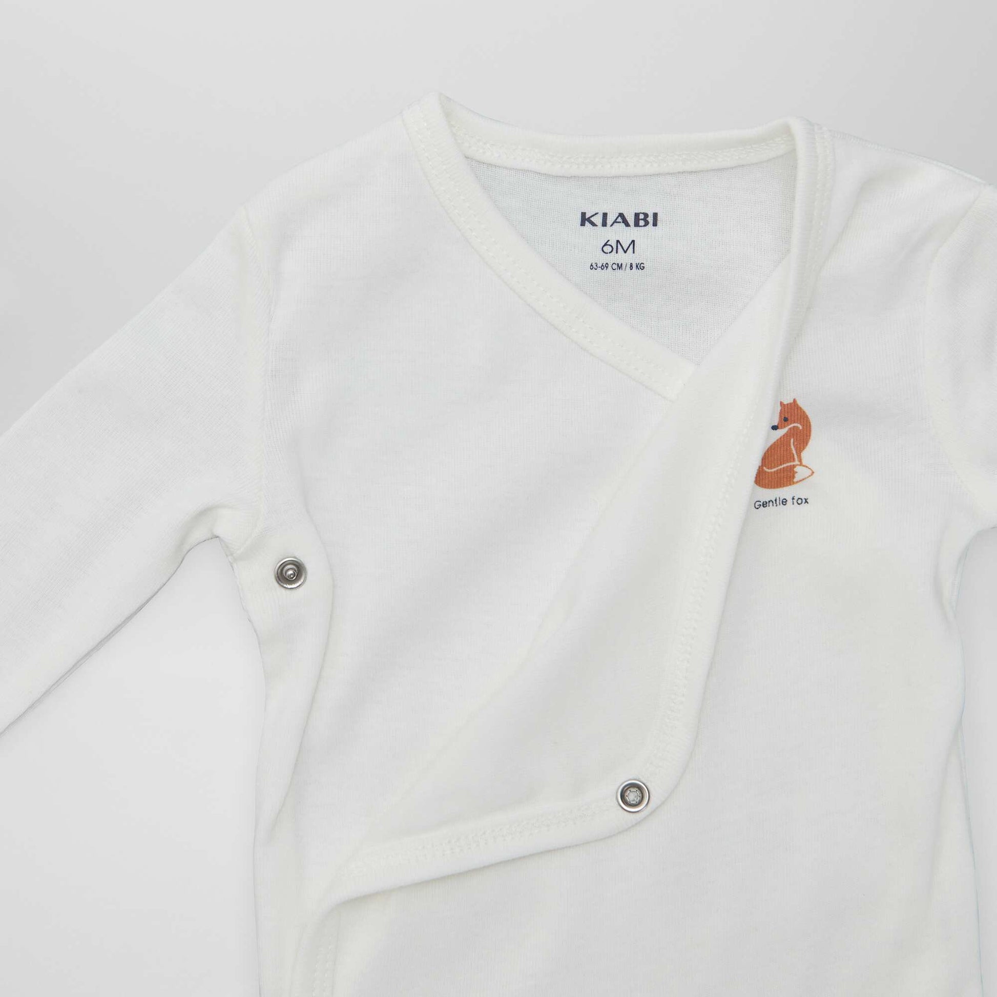 7 bodies à forme croisée + pochon de rangement BLANC