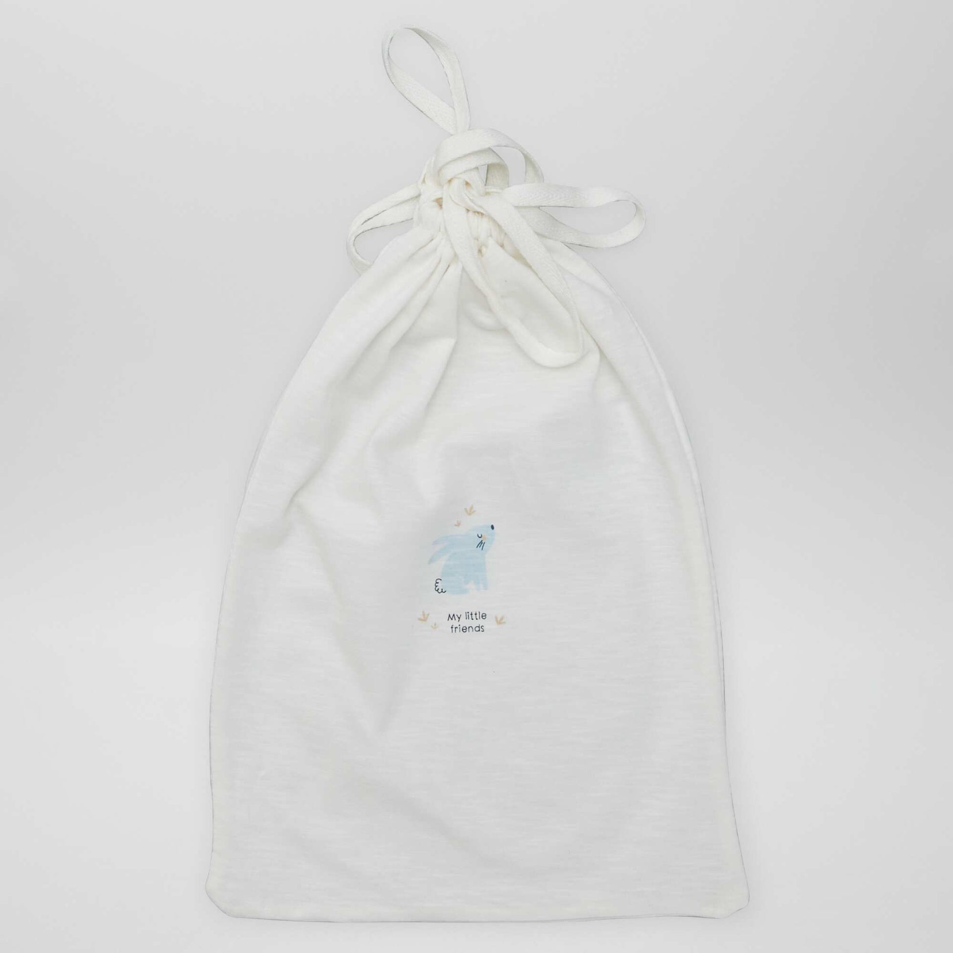 7 bodies à forme croisée + pochon de rangement BLANC