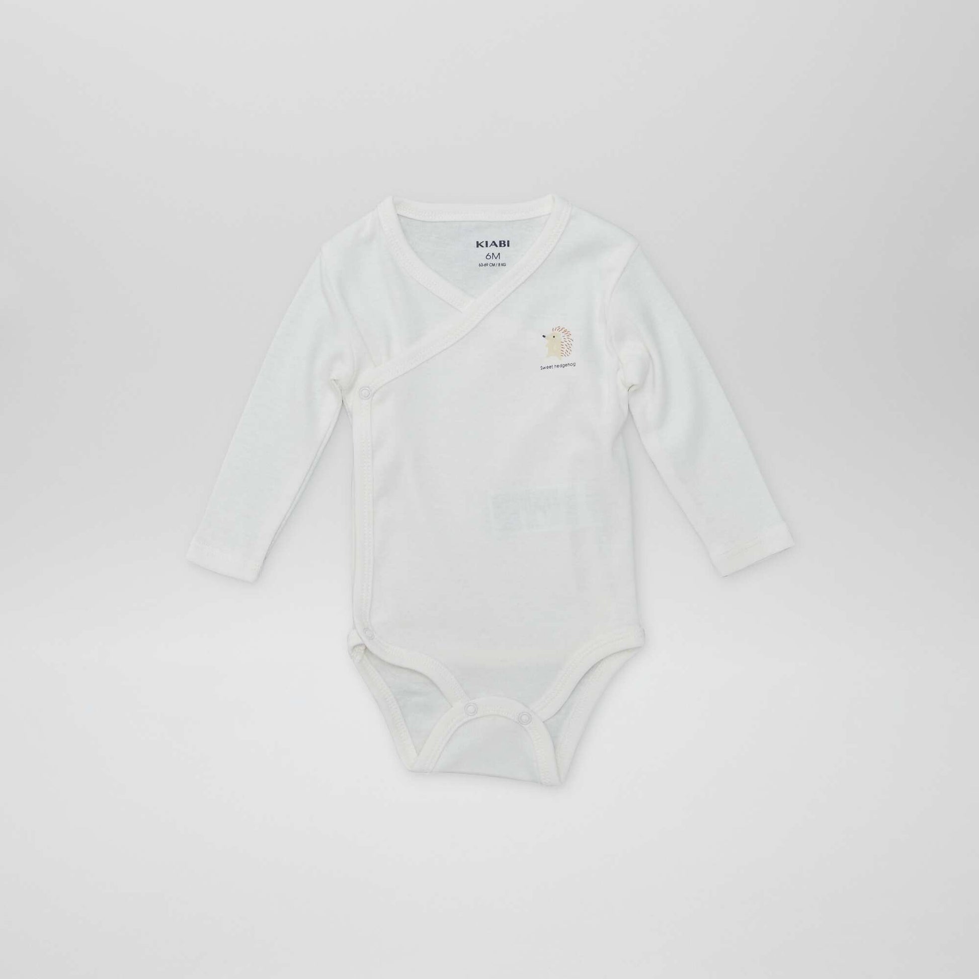 7 bodies à forme croisée + pochon de rangement BLANC