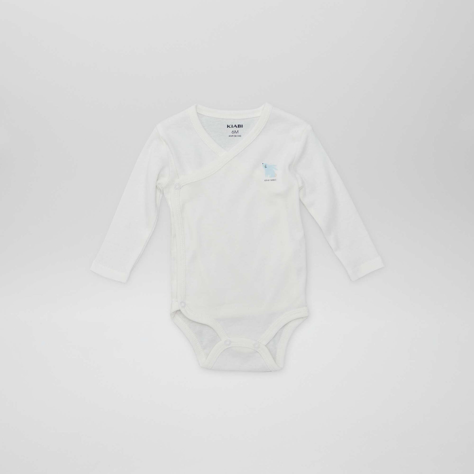 7 bodies à forme croisée + pochon de rangement BLANC