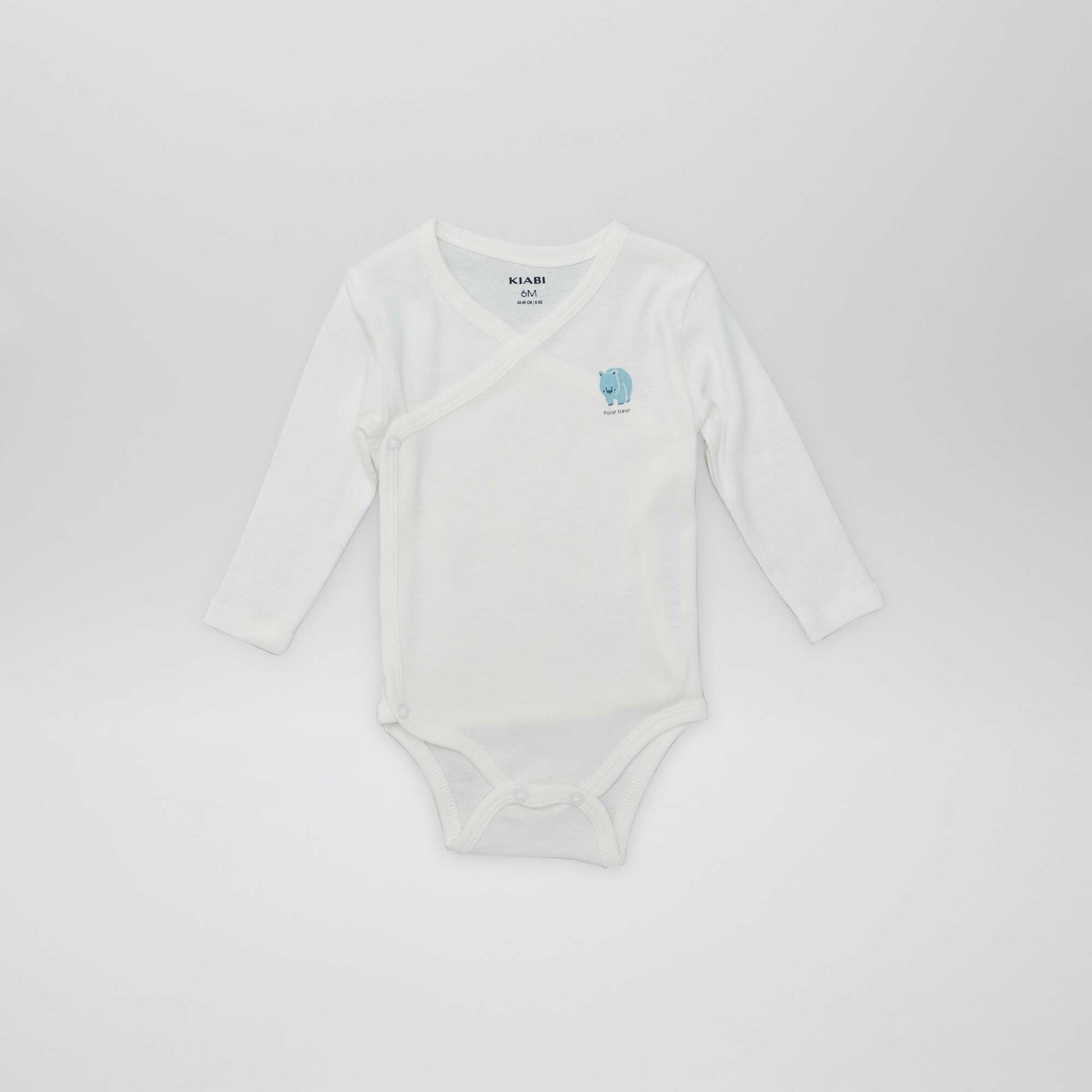 7 bodies à forme croisée + pochon de rangement BLANC