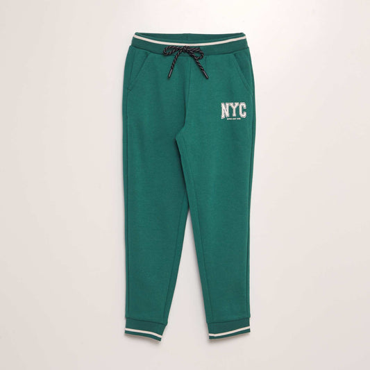 Pantalon de jogging en molleton Vert