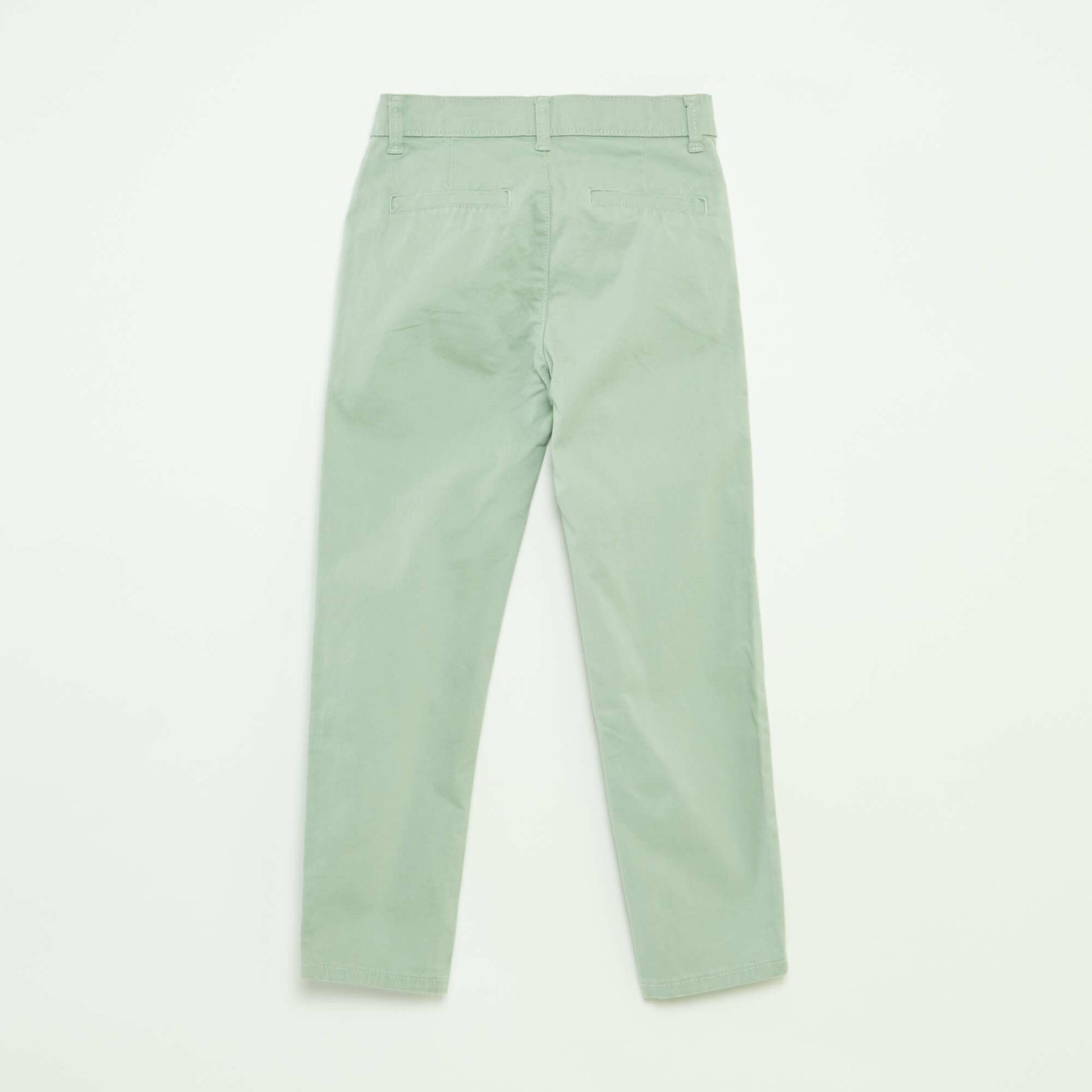 Pantalon chino slim VERT