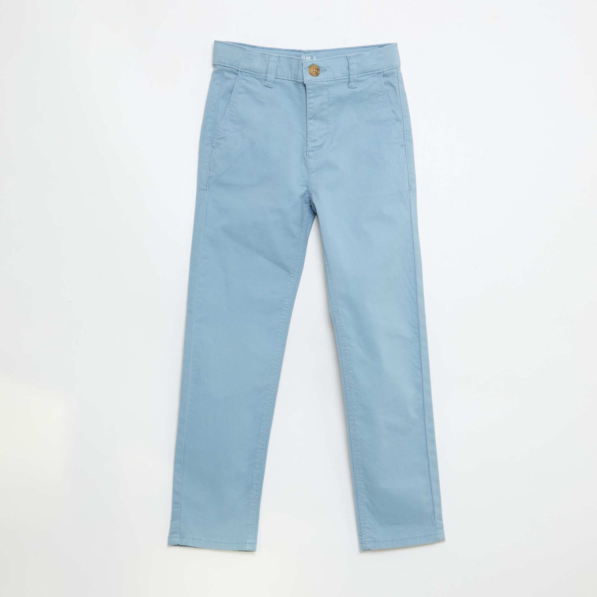 Pantalon chino slim BLEU