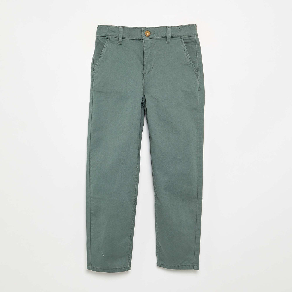 Pantalon chino slim VERT