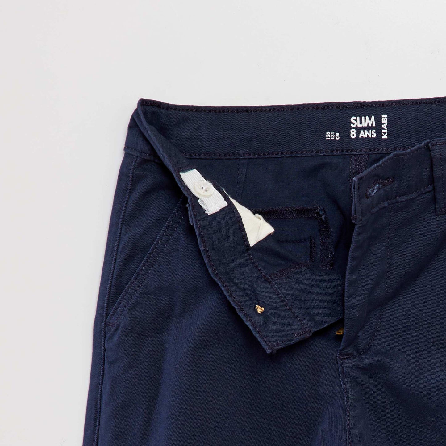 Pantalon chino slim bleu marine