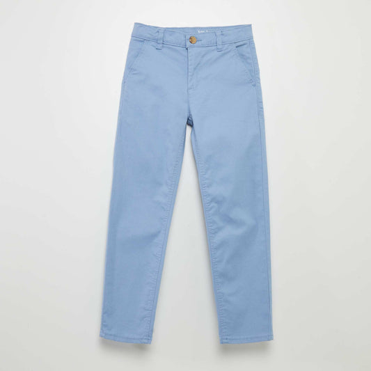 Pantalon chino slim Bleu clair