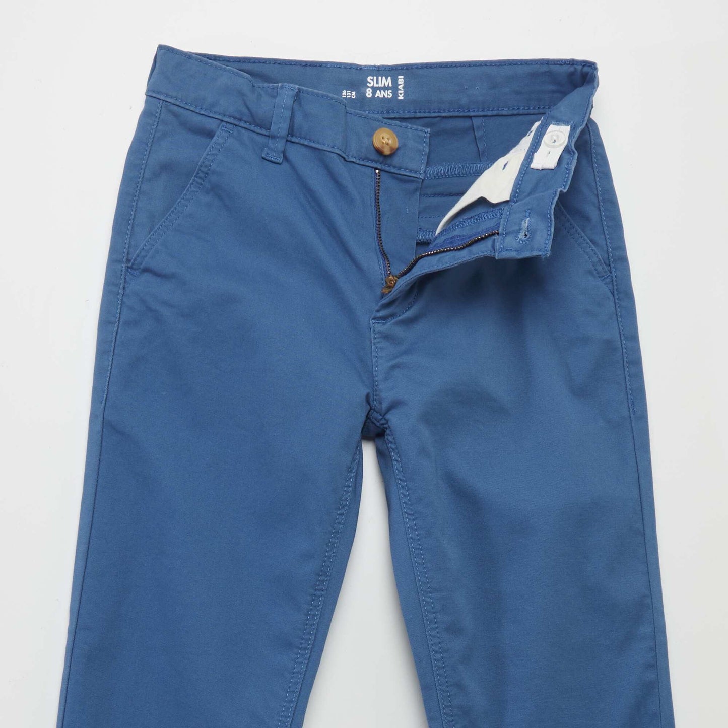 Pantalon chino slim Bleu