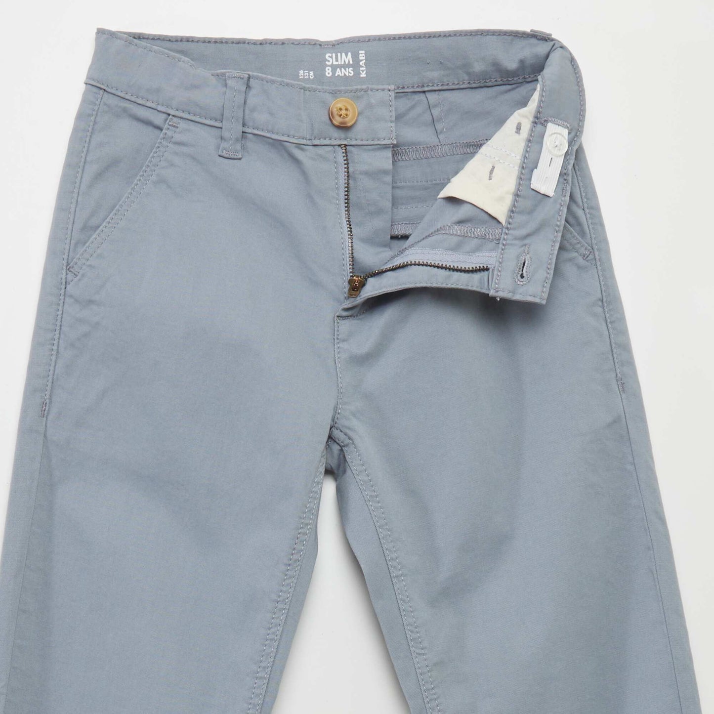 Pantalon chino slim Bleu gris