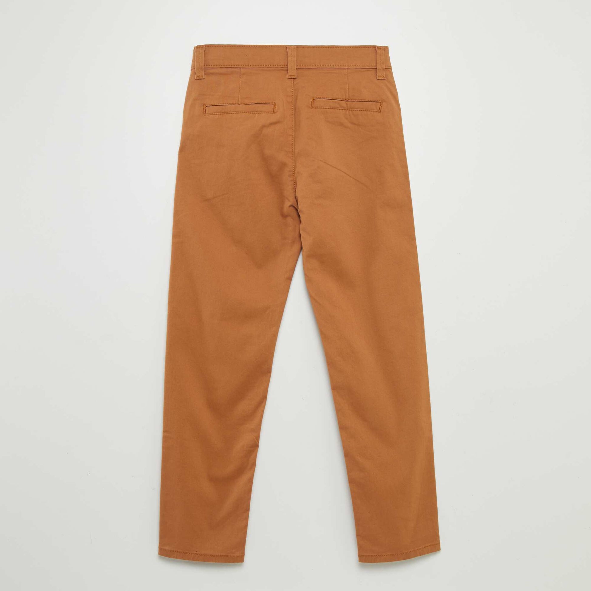 Pantalon chino slim Marron