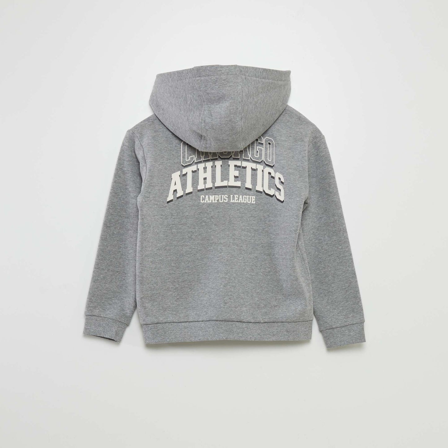 Sweat à capuche style américain Gris