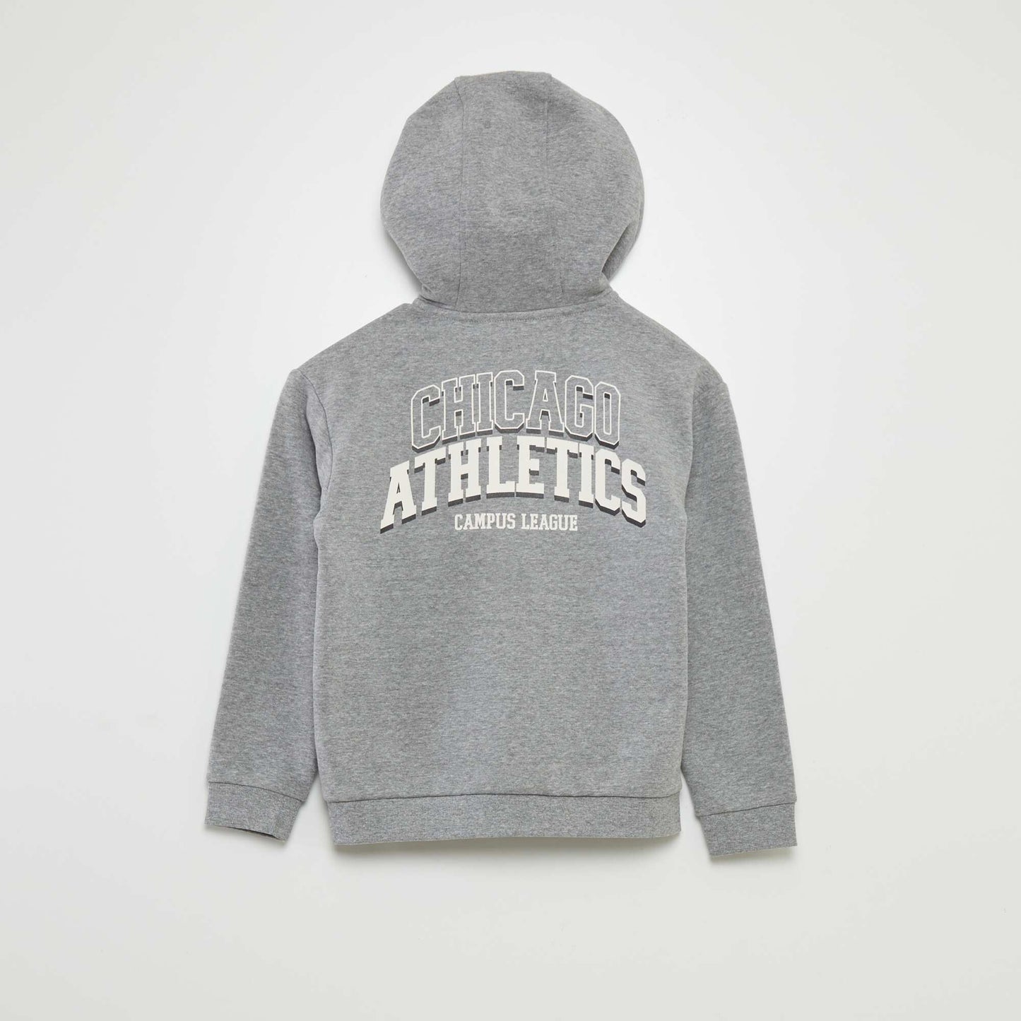 Sweat à capuche style américain Gris