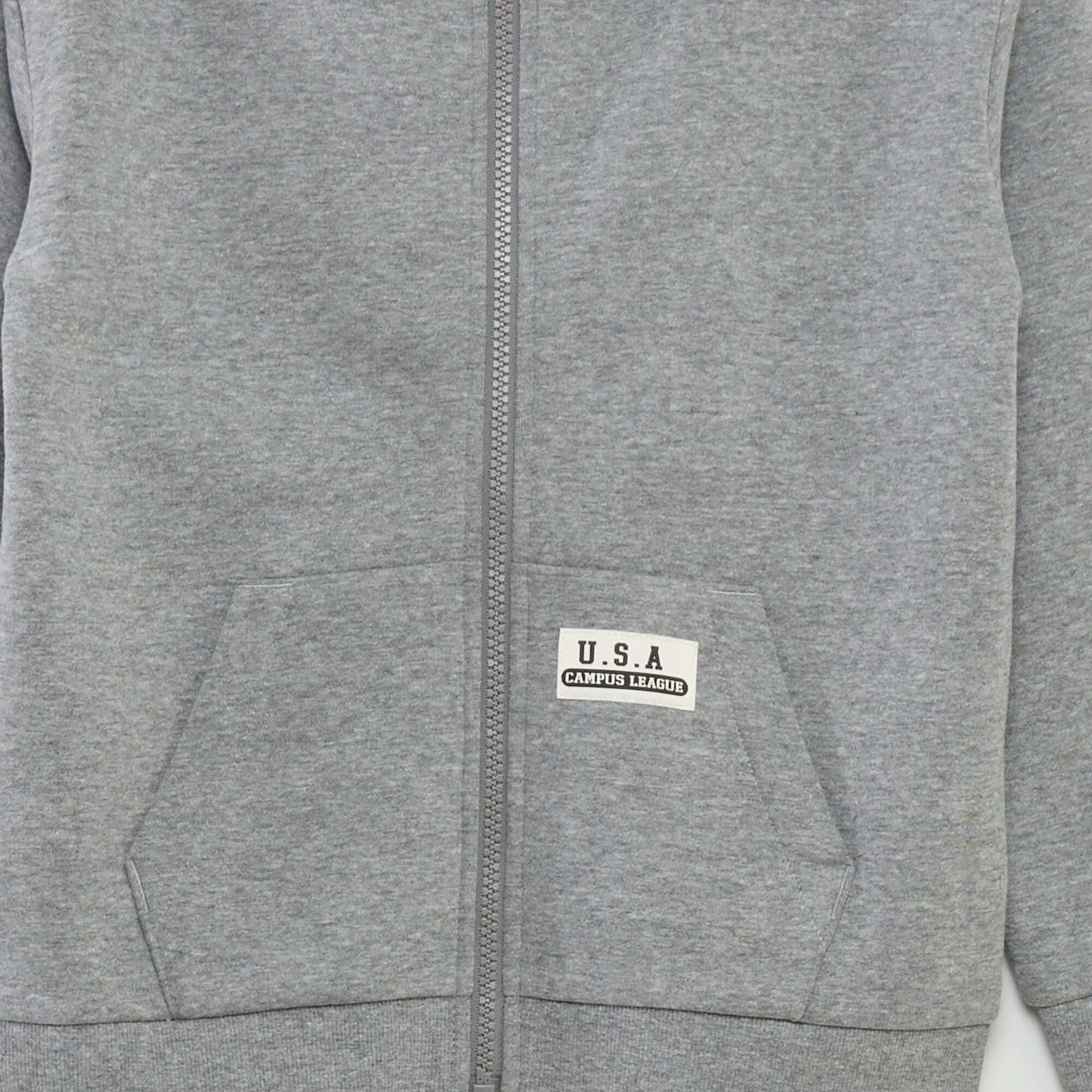 Sweat à capuche style américain Gris