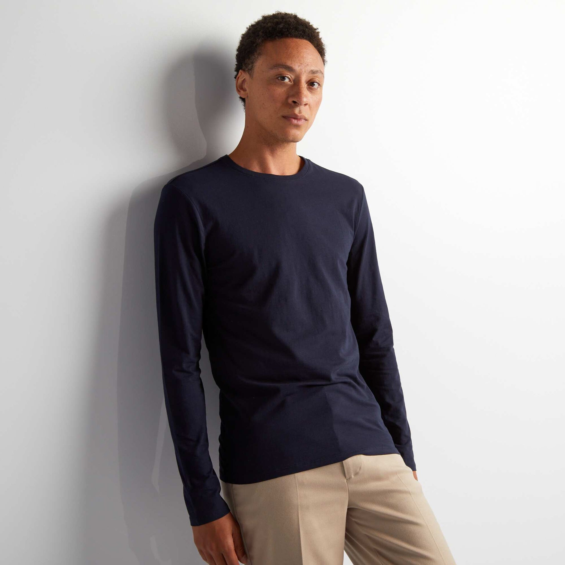 T-shirt manches longues Marine