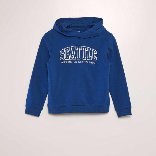 Sweat capuche en molleton Bleu