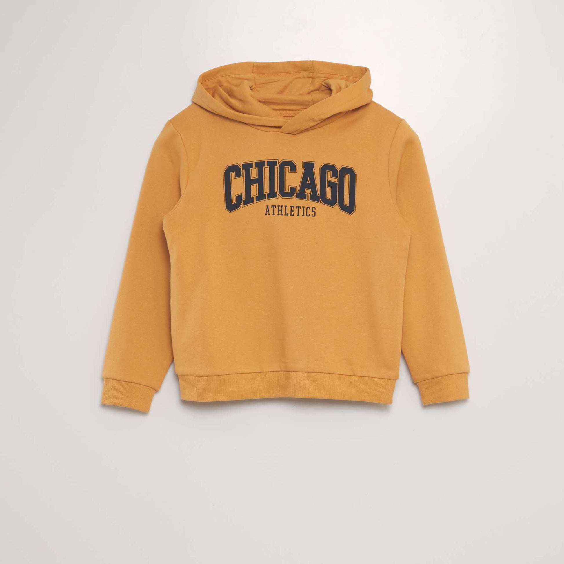 Sweat capuche en molleton Jaune