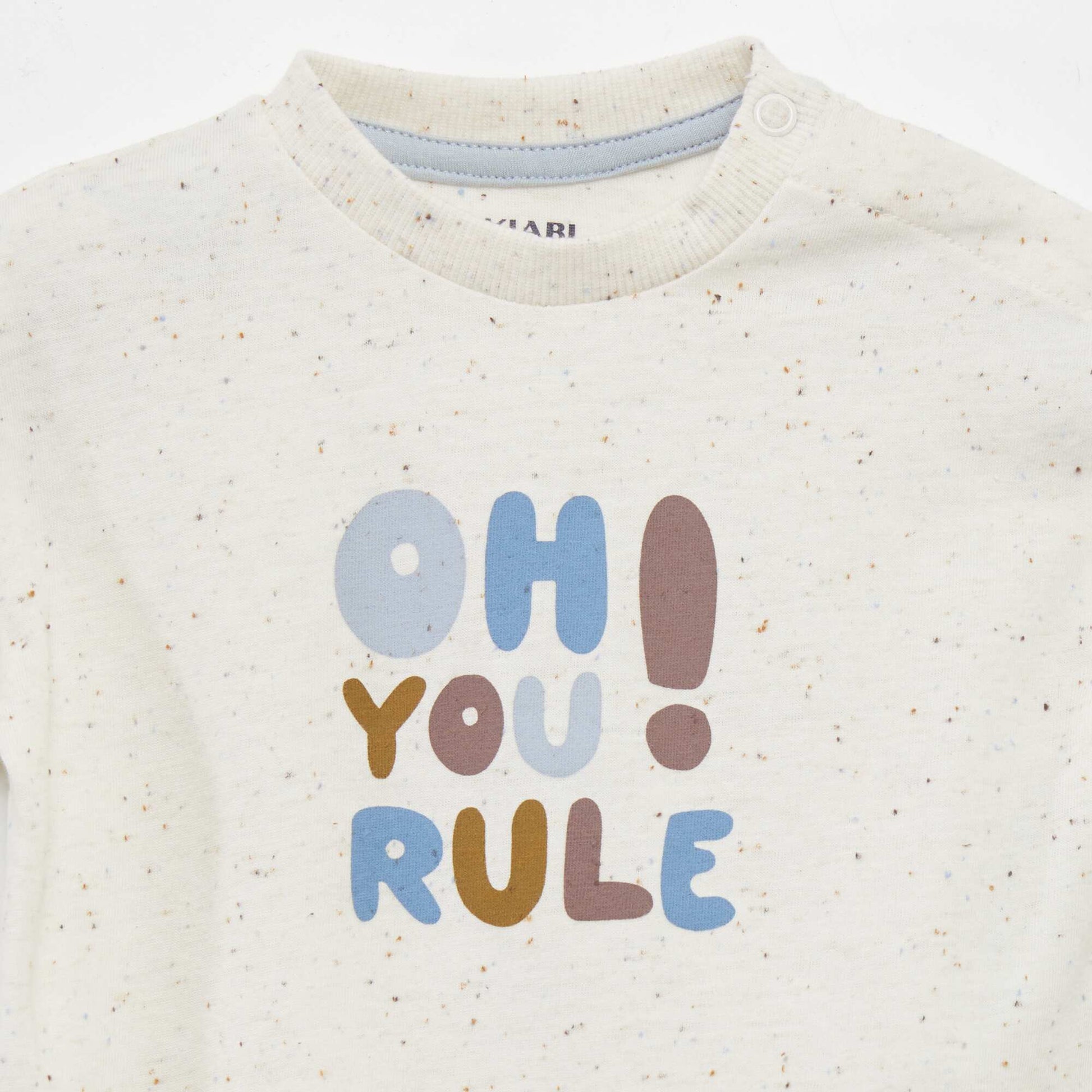 T-shirt manches courtes mouchet Blanc mess