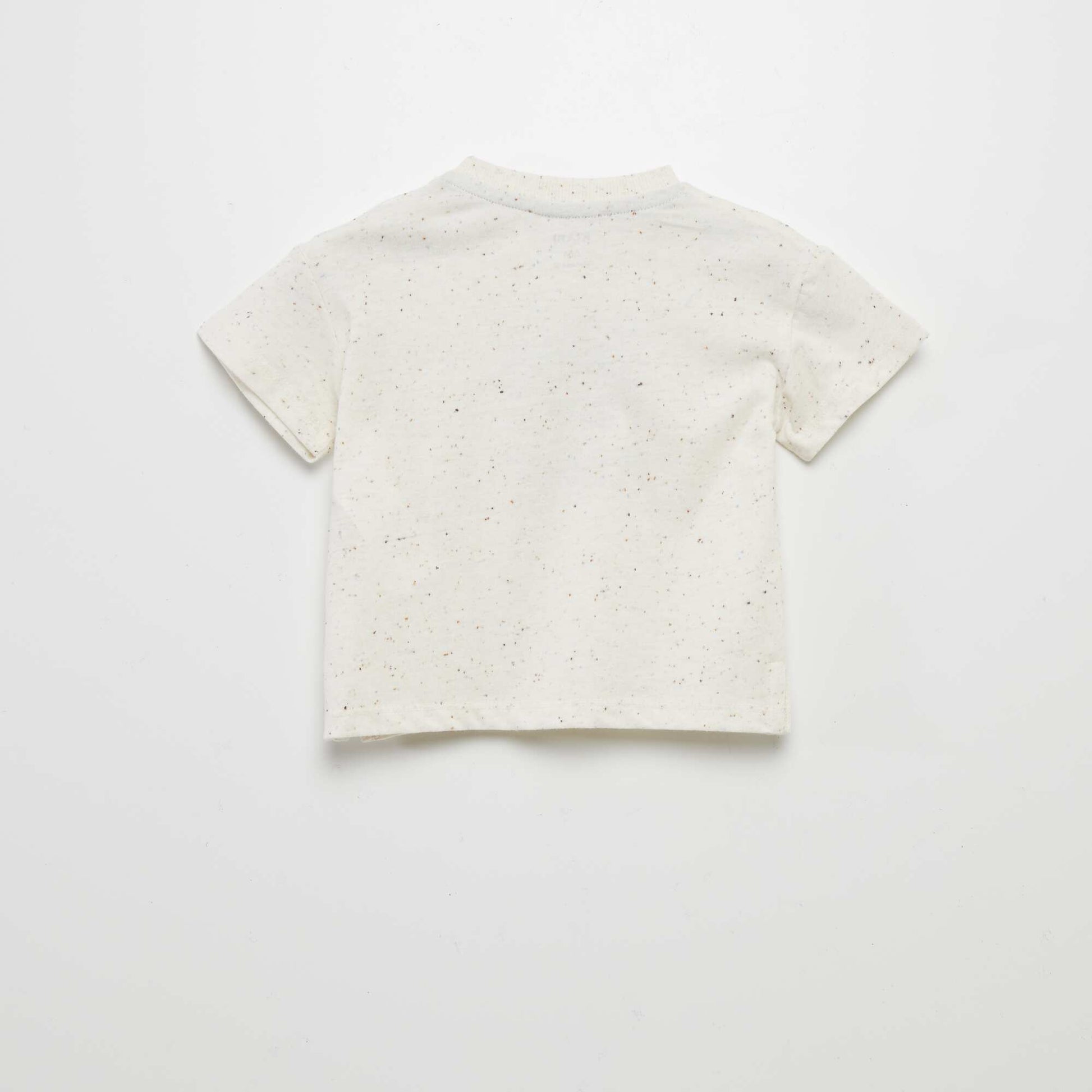 T-shirt manches courtes mouchet Blanc mess